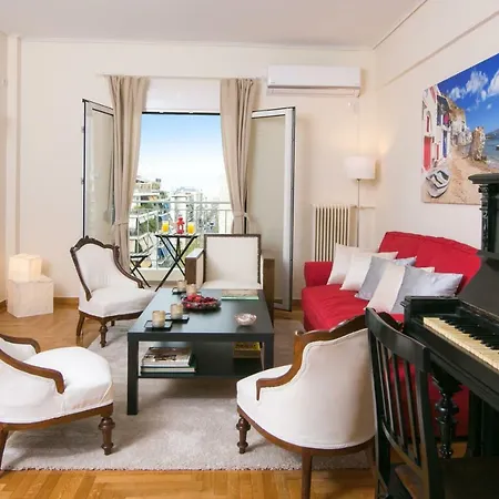 Magnificent Luxury Retrostyle Flat Acropolis View Athens